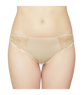 Floral Lace Briefs Knickers Beige 3213